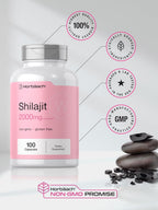 Horbaach Shilajit para Mujeres | 100 Cápsulas | con Ácido Fúlvico