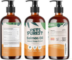 Pets Purest Aceite de Salmón para Perros, Gatos, Caballos y Hurones - 946 ml 100% Puro Premium - Suplemento Natural Omega 3, 6 y 9