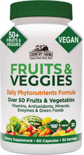 Country Farms Super Fruits and Veggies – Cápsulas de Frutas y Verduras, 30 Servicios
