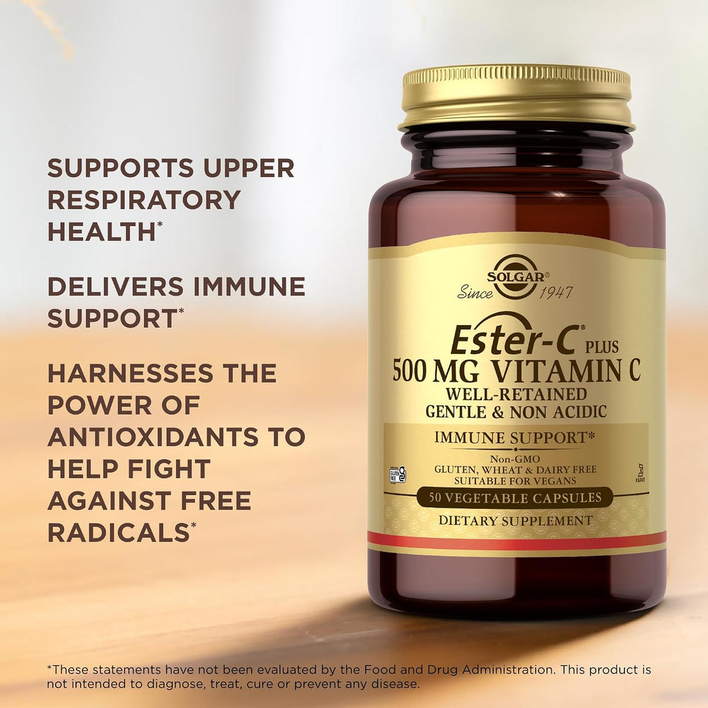 Solgar Ester-C Plus 500 mg Vitamin C (Ascorbate Complex) - 50 Vegetable Capsules