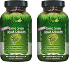 Irwin Naturals Women's Living Green Liquid-Gel Multivitamins - 2 Pack (180 Softgels)