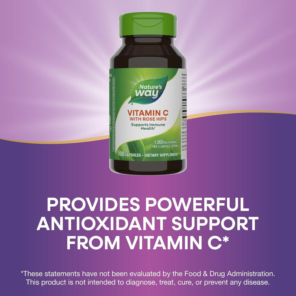 Nature's Way Vitamina C con Escaramujo, 1000 mg, 100 cápsulas