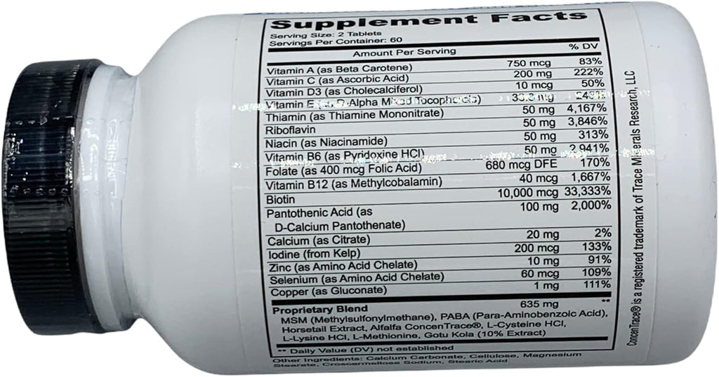 Vitol Great Hair Liberación Prolongada 10,000 mcg Biotina, 120 Comprimidos