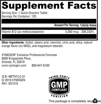 XYMOGEN Metilcobalamina 5 mg - 120 – Sistema nervioso: Contribuye al funcionamiento normal del sistema nervioso, – Image 2