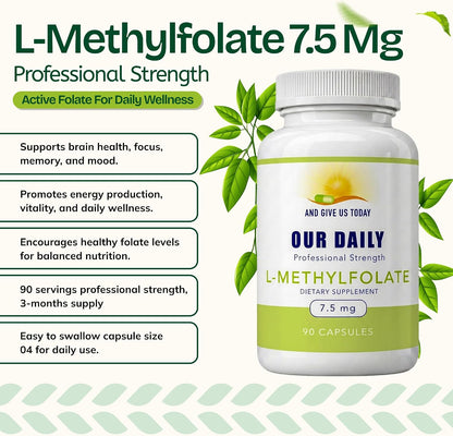 Our Daily Vites L-Methylfolate 7.5mg - 90 Cápsulas – Image 2