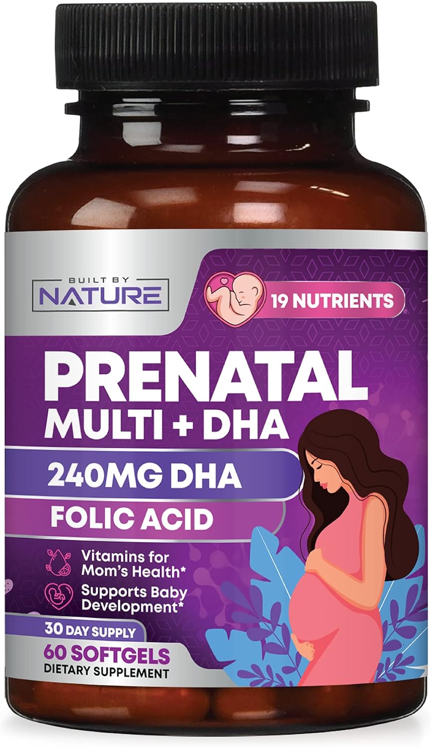 Vitaminas Prenatales de Built by Nature | 60 Cápsulas Blandas