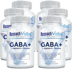 Research Verified GABA+ - 600mg GABA con L-Teanina y L-Arginina - 60 Cápsulas Veganas (Pack de 3)