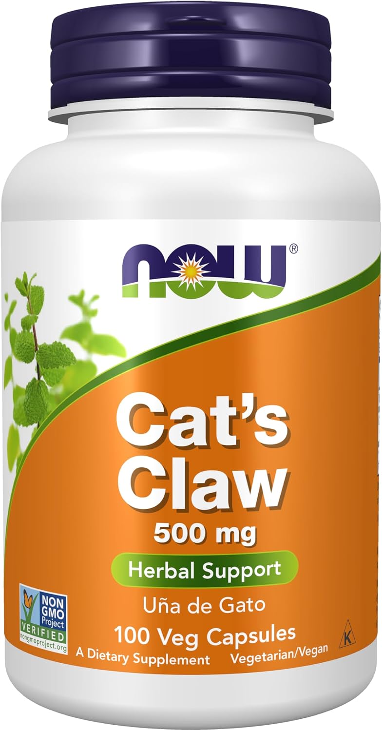 NOW Foods - Uña de Gato 500 mg, 100 Cápsulas Vegetales