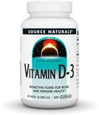 Source Naturals Vitamina D3 2000 UI - 200 Cápsulas