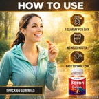 Suplemento de Boro 10 mg - Gominolas Veganas, Sin Gluten - 60 Unidades