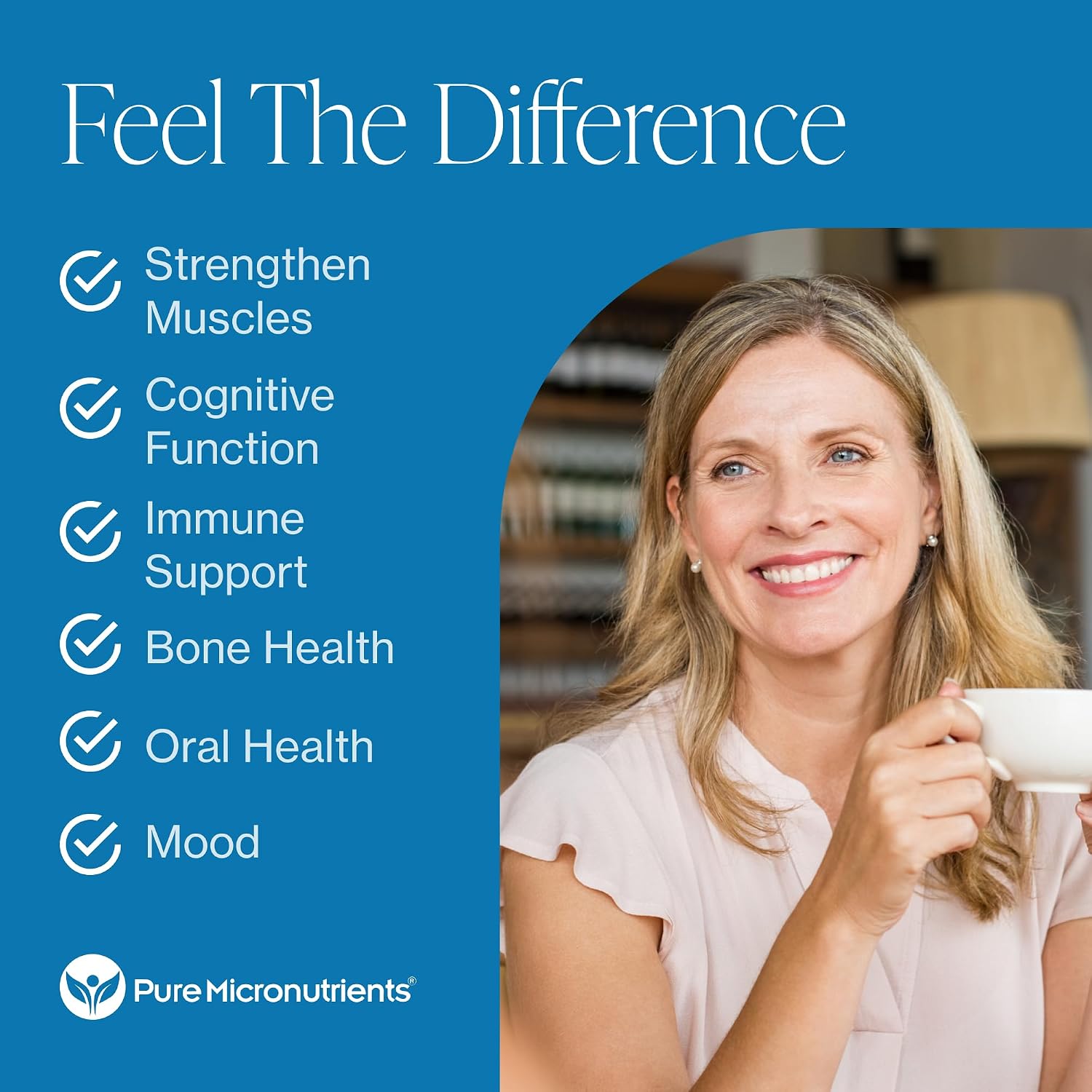 Pure Micronutrients Vitamina D3 K2 - MK7 100mcg, D3 5000 UI, con BioPerine - Vegano - 60 Cápsulas
