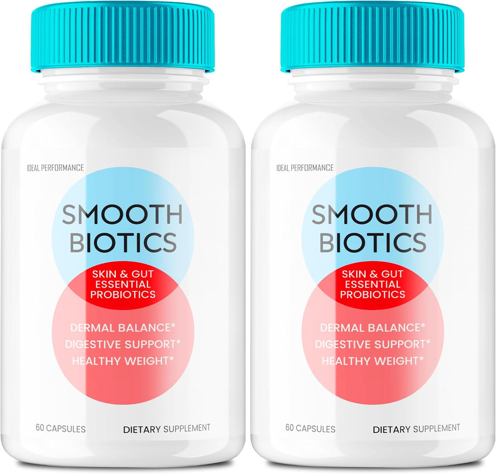 Smooth Biotics Cápsulas - Apoyo para la Piel y el Intestino con Probióticos - Fórmula Natural (2 Paquetes)