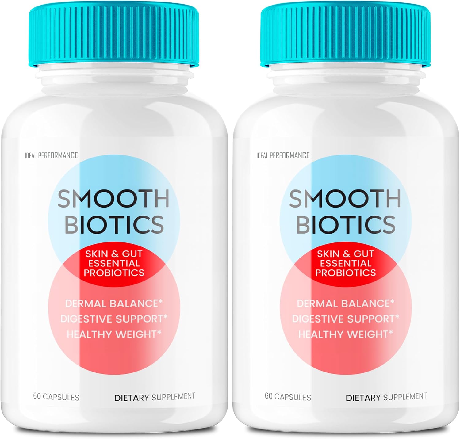 Smooth Biotics Cápsulas - Apoyo para la Piel y el Intestino con Probióticos - Fórmula Natural (2 Paquetes)