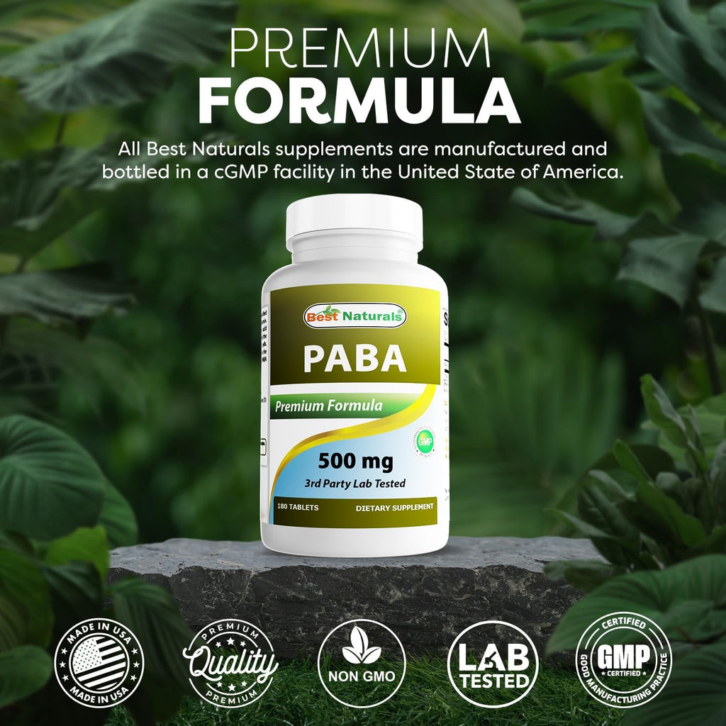 Best Naturals PABA 500 mg 180 Tabletas
