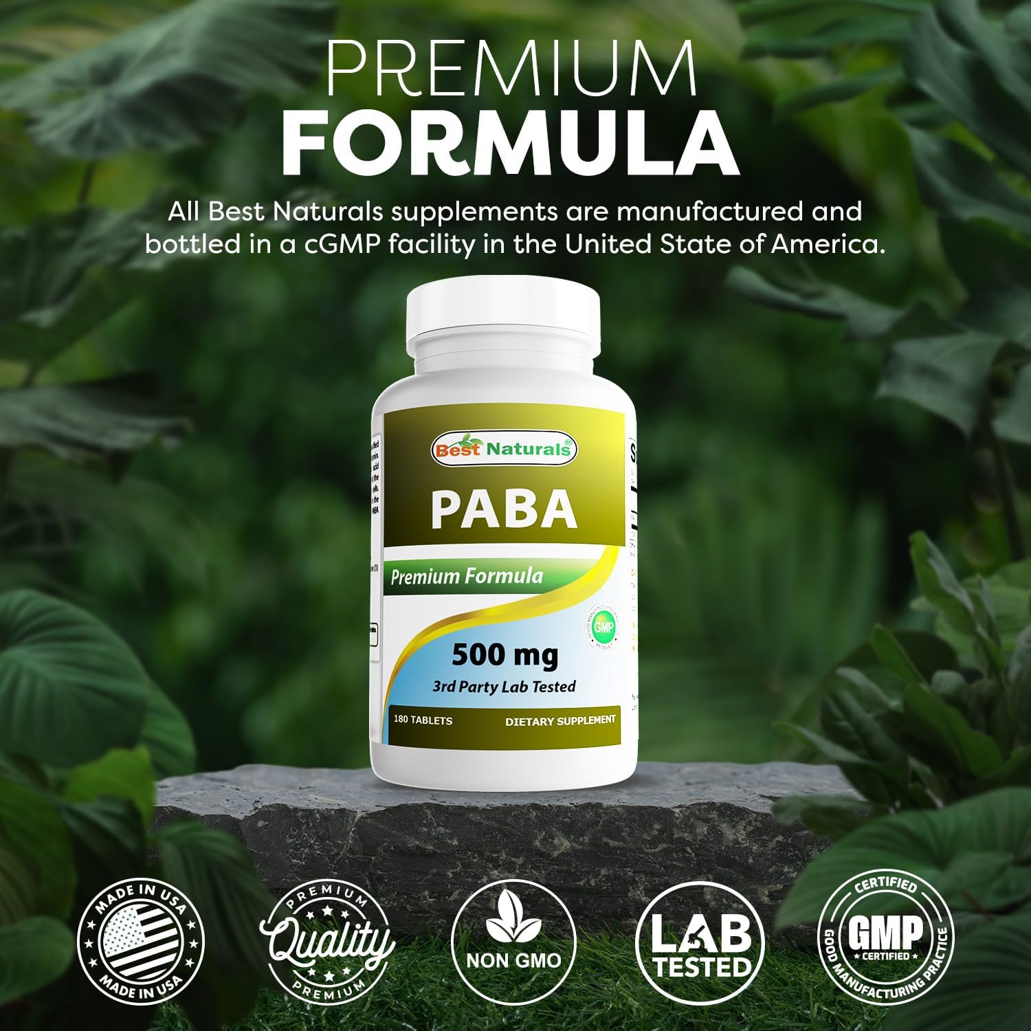 Best Naturals PABA 500 mg 180 Tabletas