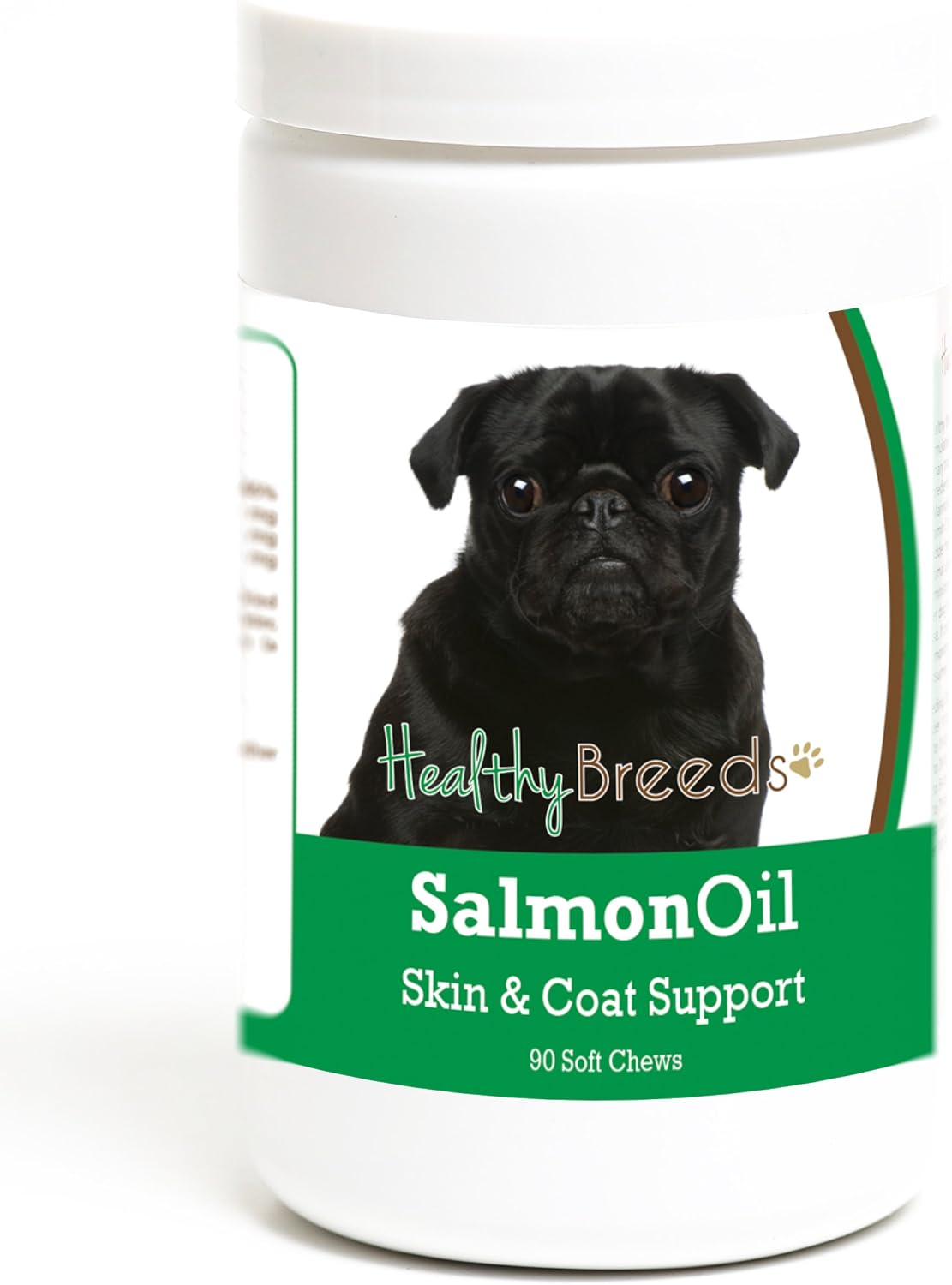 Healthy Breeds Golosinas Blandas de Aceite de Salmón para Perros Pug, 90 unidades