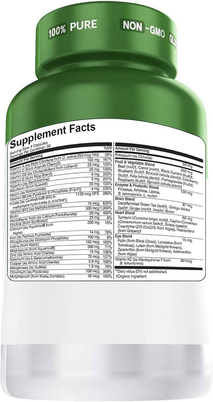 Herbtonics Multivitamínico Vegano Completo – Hierro y zinc: El hierro contribuye a la formación normal de glóbulos – Image 8