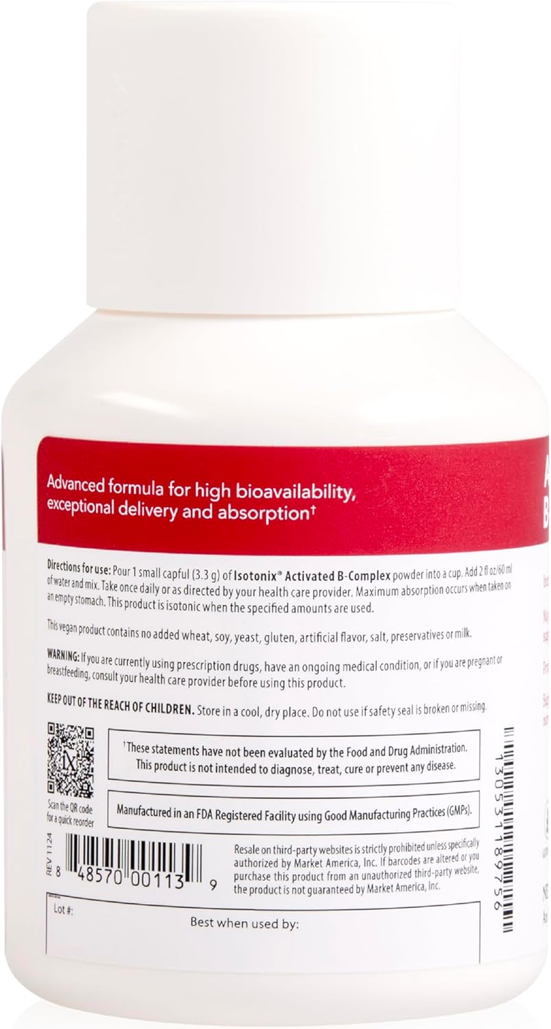 Isotonix Activated B Complex – Complejo B Activo en Polvo Isotónico – 90 Dosis