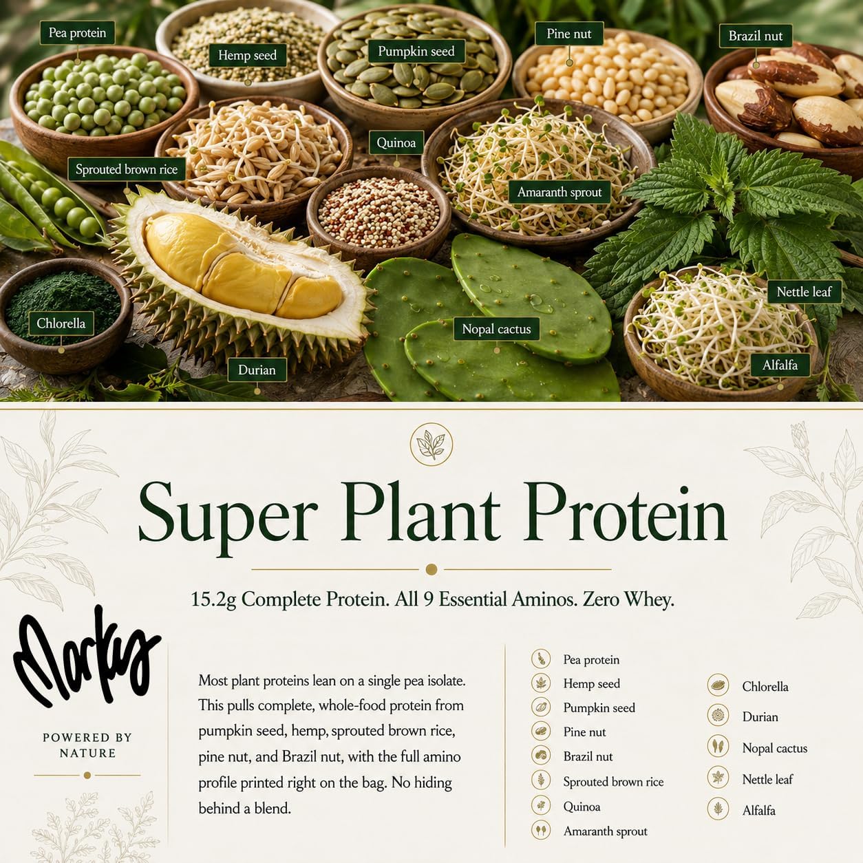Wild Force GreenPro-C - Mezcla Premium de Superalimentos, Proteína Vegetal y Vitamina C