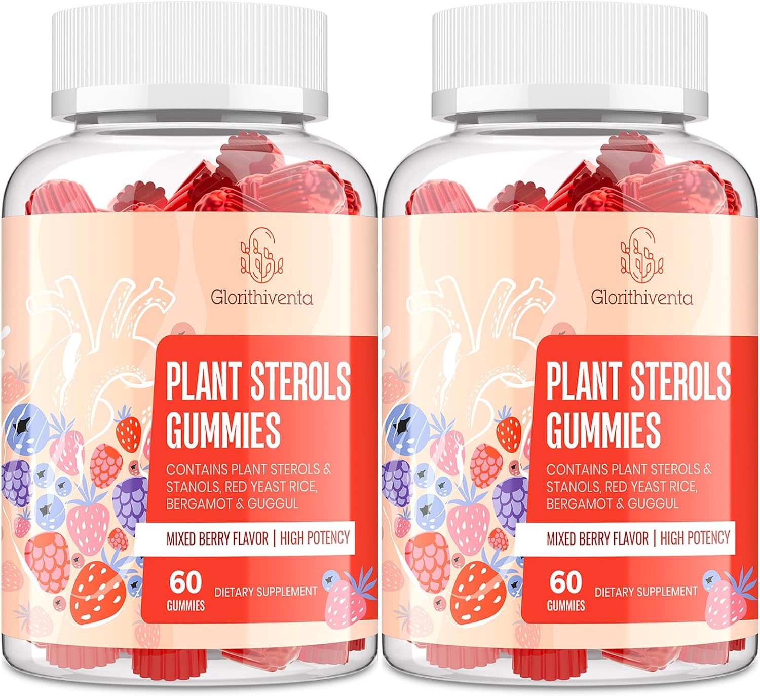 Suplemento de Esteroles Vegetales con Esteroles y Estanoles, Sabor a Moras Mixtas, 120 Comprimidos