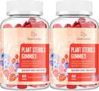 Suplemento de Colesterol con Esteroles y Estandoles Vegetales, Guggul, Extracto de Bergamota, Arroz Rojo, Gominolas de Complejo de Esteroles Vegetales, Sabor a Bayas Mixtas, 60 Unidades