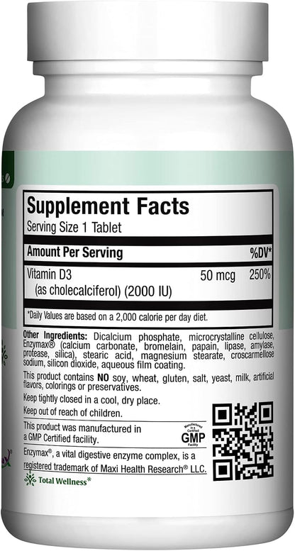 Maxi Health Vitamina D3 2000 UI Comprimidos – Apoyo Inmunitario, Salud Ósea y Función Muscular – Suplemento de Vitamina D – Image 8