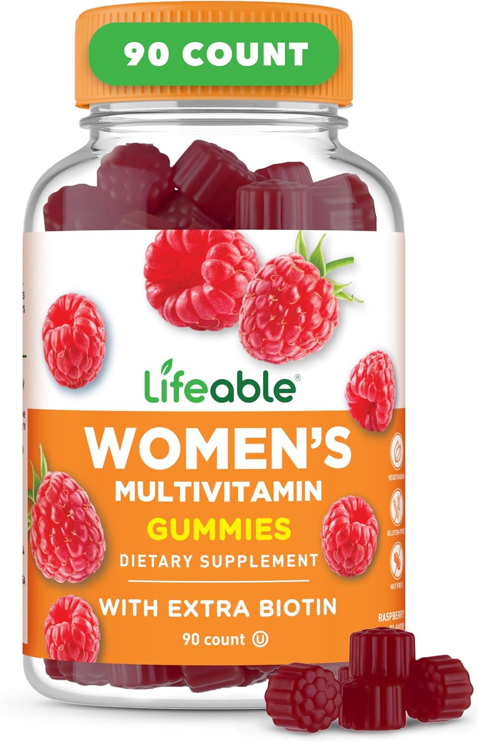 Lifeable Multivitamínico Femenino en Gominolas Sabor Frambuesa - 90 Gominolas