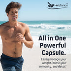 Herbtonics Sea Moss, Black Cumin Seed, Ashwagandha, Burdock Root & ACV Complex | Apoyo Inmunidad, Estrés y Digestión | 60 Cápsulas