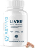 Revive MD Limpieza Hepática Natural - Complemento para el Hígado con Cardo Mariano, NAC y TUDCA - 120 Cápsulas