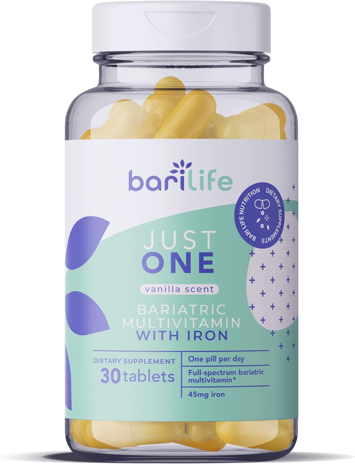 Just One - Multivitamínico Bariátrico Diario con Hierro, 90 Comprimidos