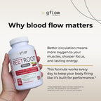 Gflow Vitamins Cápsulas de Remolacha Orgánicas con Vitamina C y Zinc - 180 Cápsulas Veganas