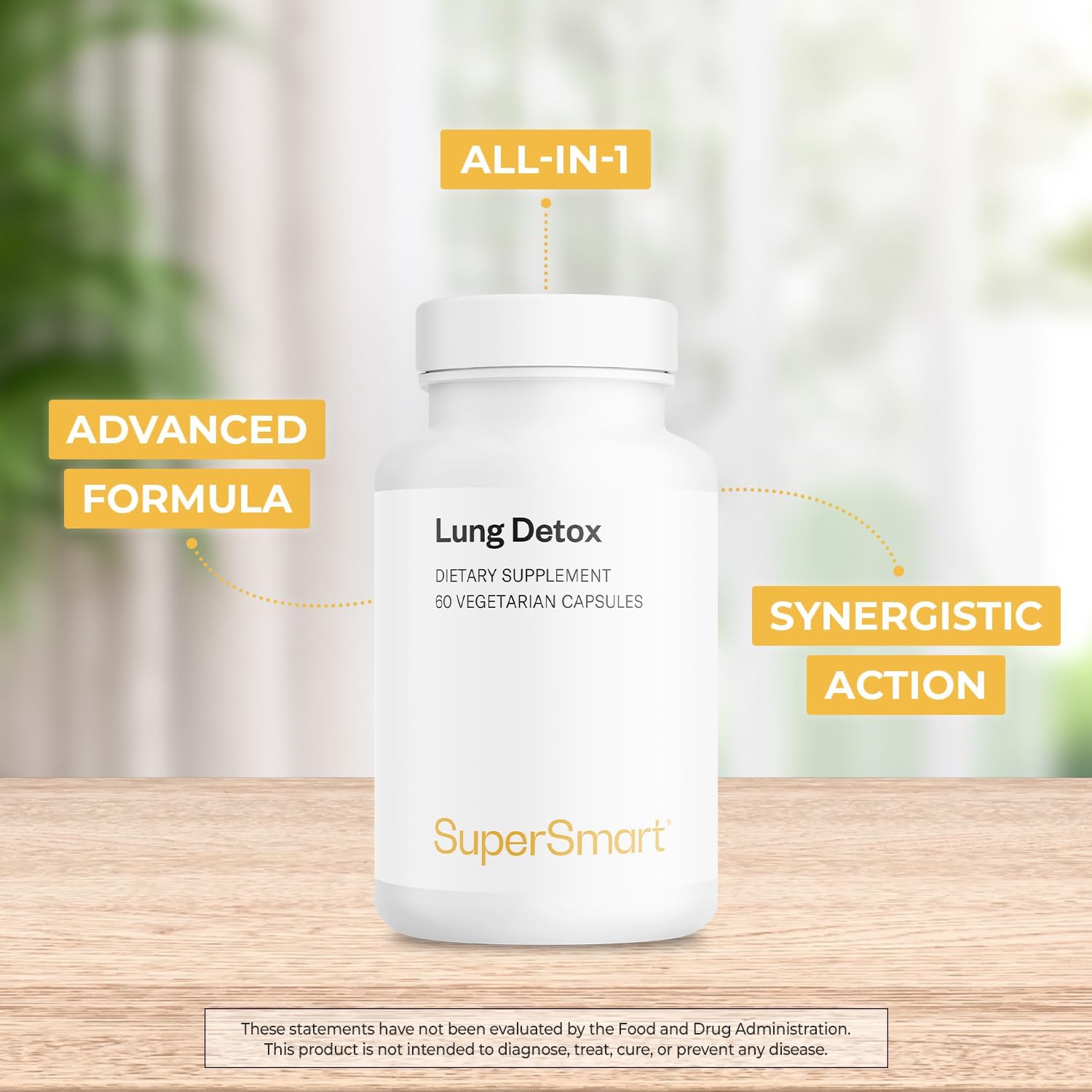 Supersmart Lung Detox – Fórmula Avanzada con Quercetina, Bromelina, Curcuminoides y EGCG