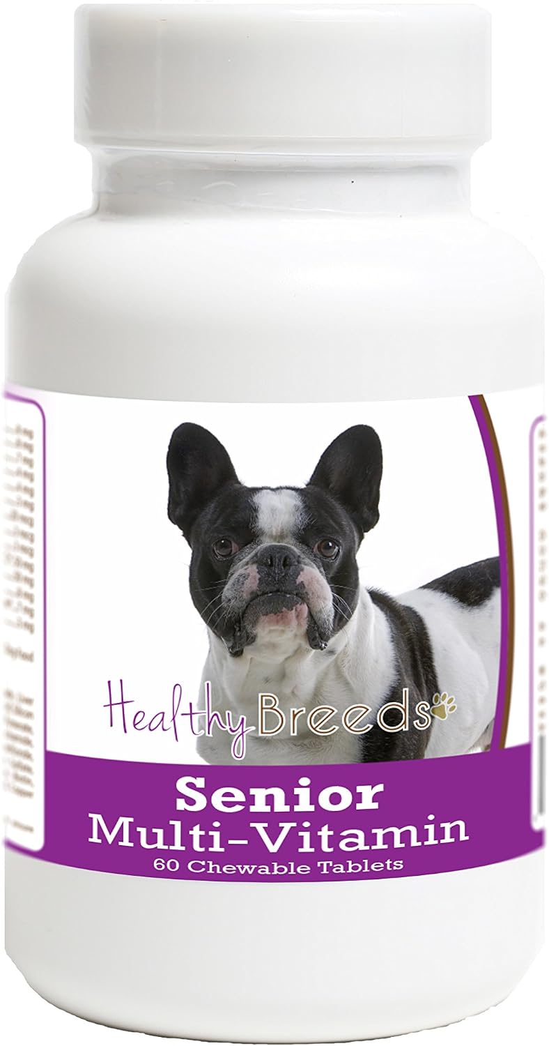 Healthy Breeds Multivitamínico Senior para Perros French Bulldog - 60 Comprimidos