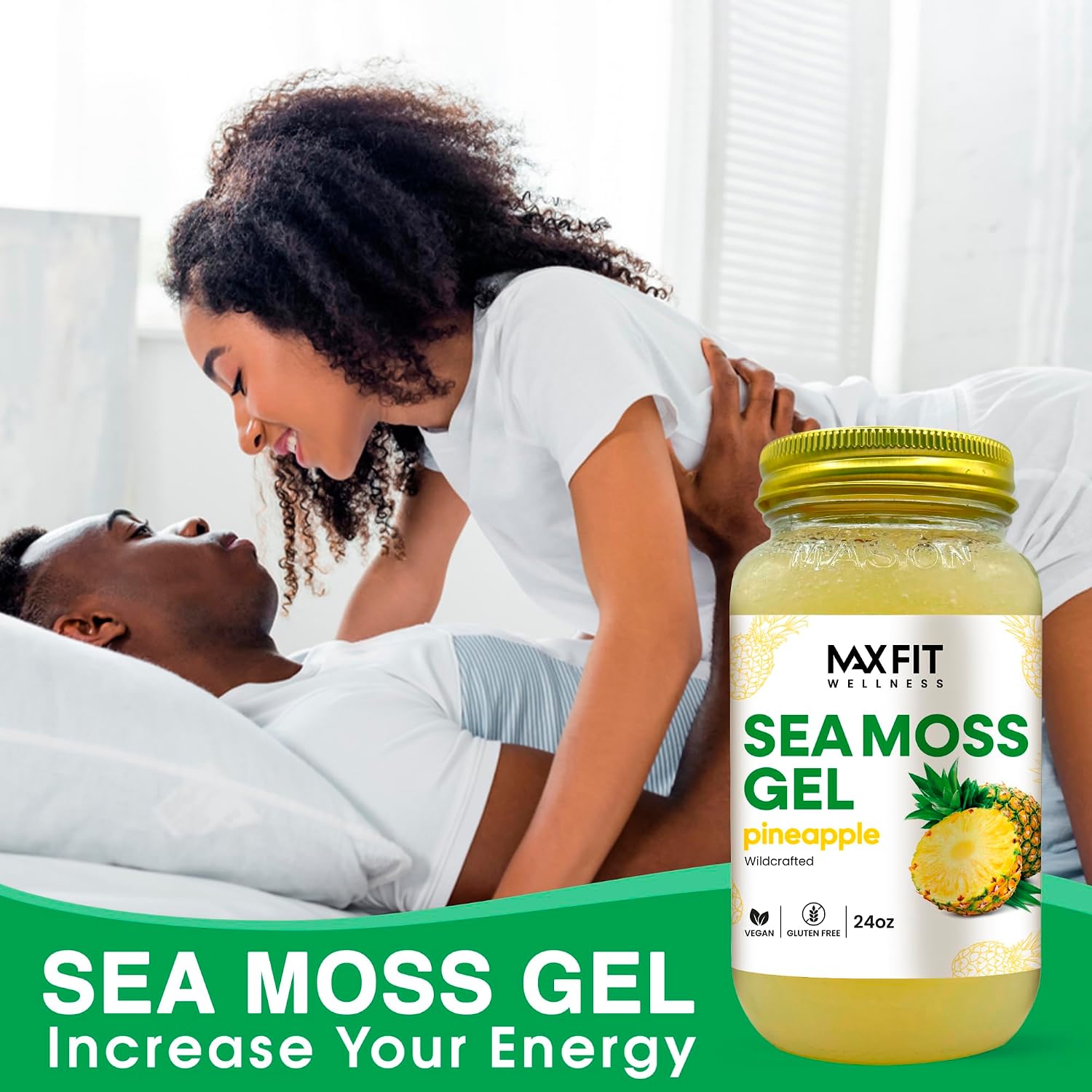 Sea Moss Gel Silvestre 24oz (680g) - 92 Vitaminas y Minerales - Superalimento Vegano No-GMO
