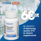 MAJOR Prenatal Tablets – Dietary Supplement for Pregnant and Lactating Women – 100 Tablets