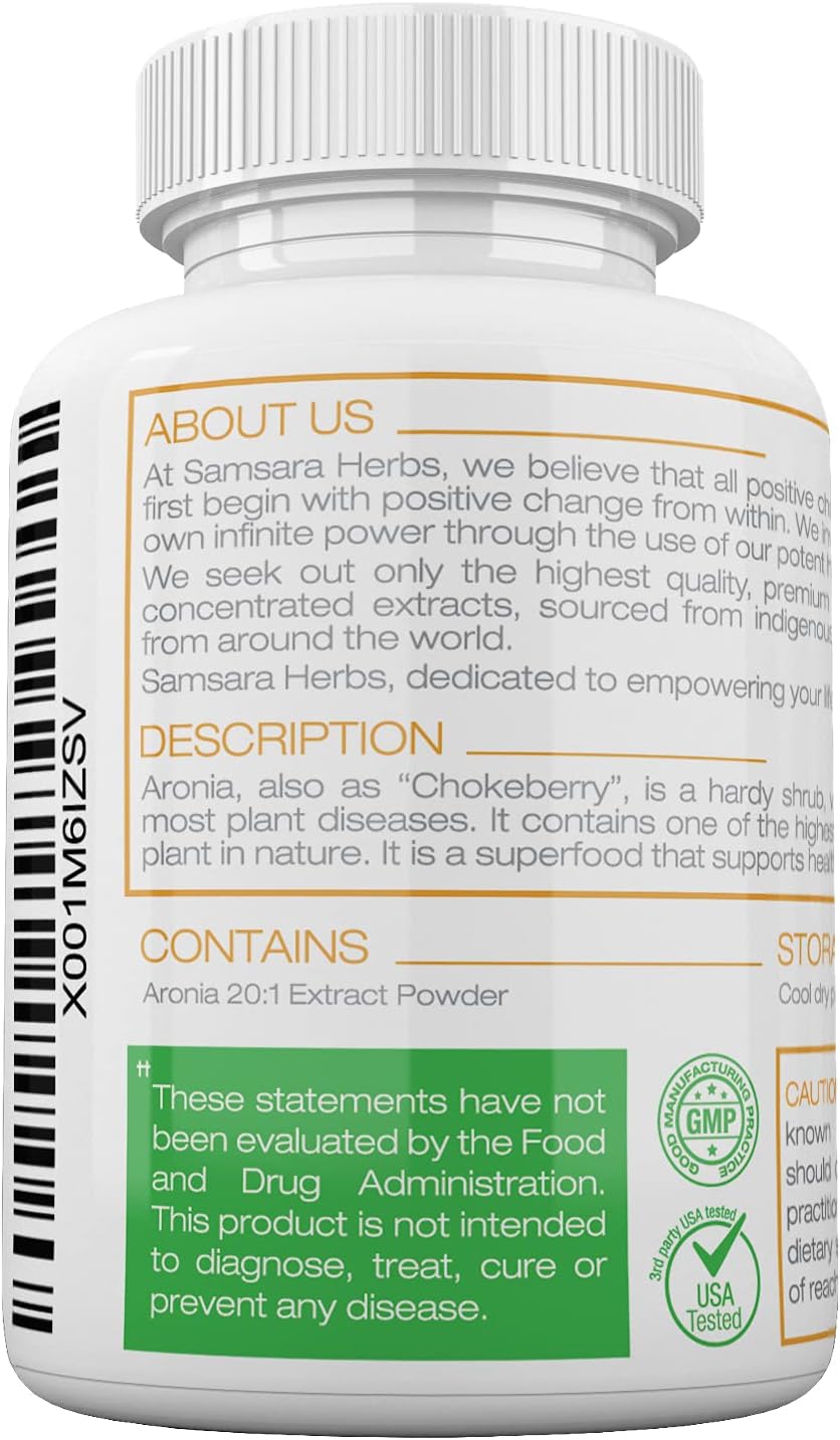 Extracto de Aronia Berry 20:1 – 120 Cápsulas de 500 mg