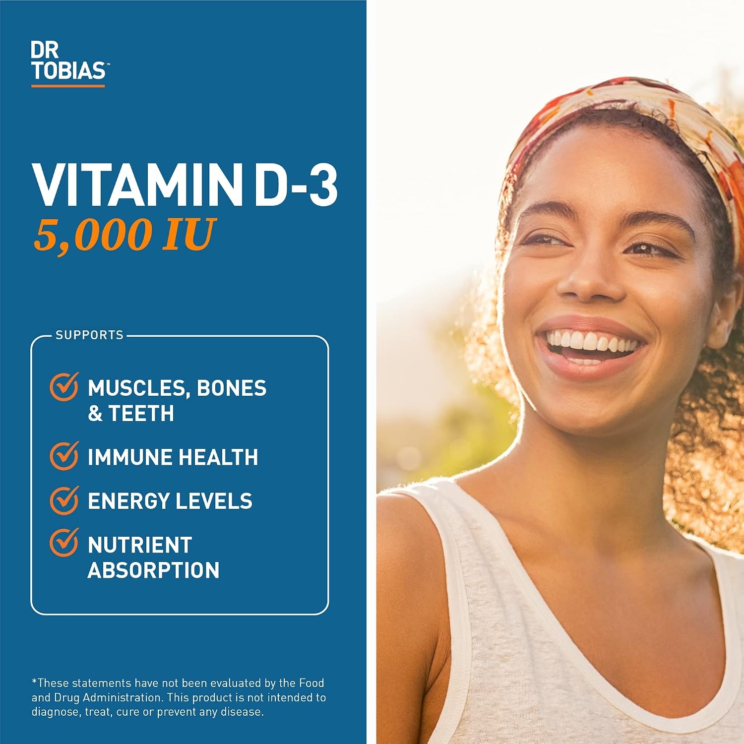 Dr. Tobias Vitamina D3 5000 IU – 90 Cápsulas