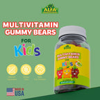 ALFA VITAMINS Gomitas Multivitamínicas para Niños con 13 Nutrientes Esenciales, Vitamina C, D3 y B12 - 60 Gomitas