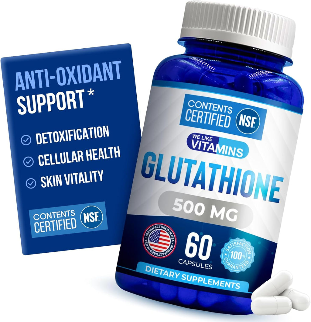 We Like Vitamins | Glutatión 500mg | 200 Cápsulas | Certificado NSF