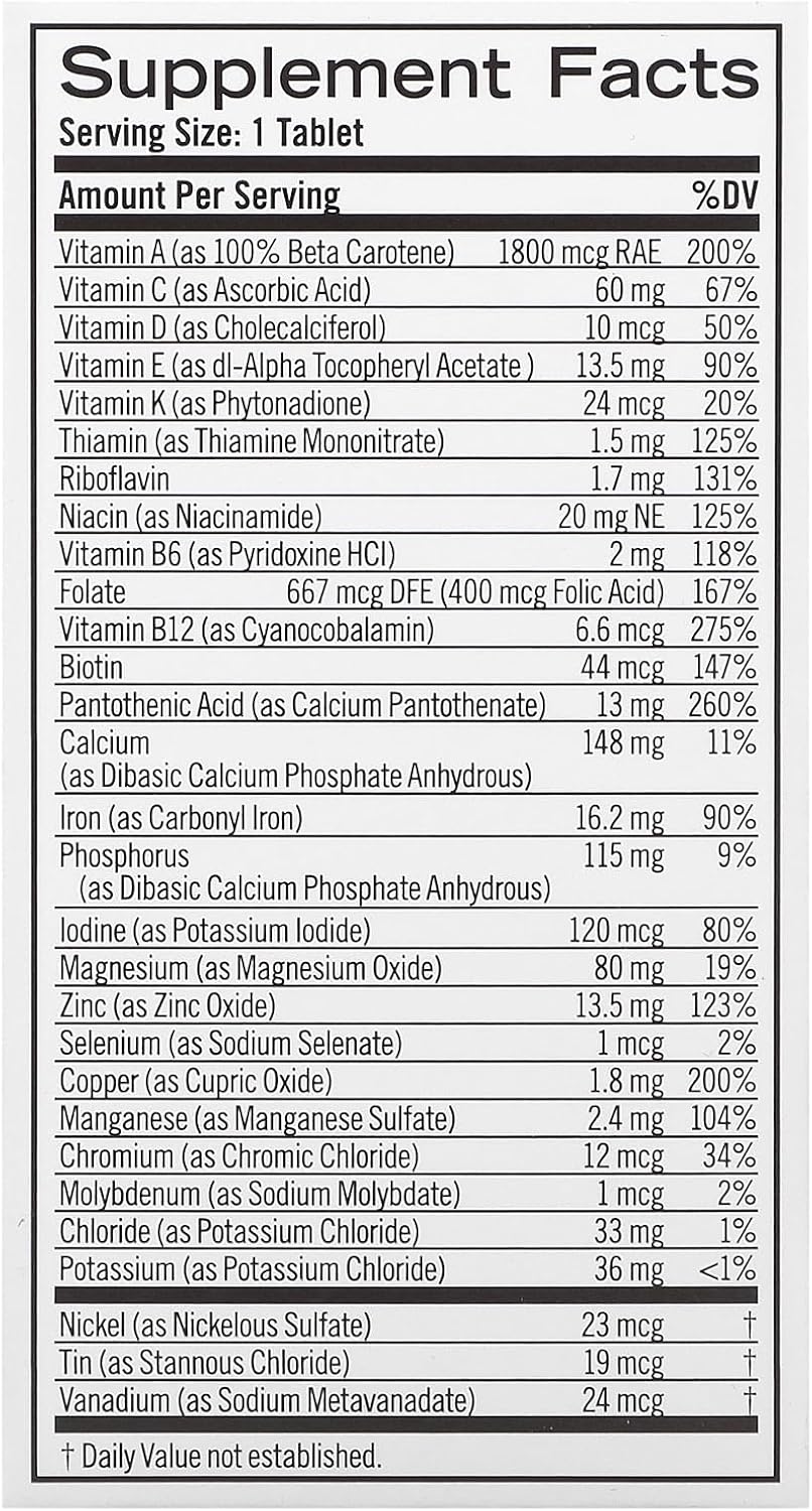 Geritol Multivitamínico Completo con 26 Vitaminas y Minerales - 40 Comprimidos