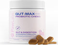 Gut Max Probiotic Chews - Masticables digestivos e inmunitarios para perros con BC30™ - Sabor a pato - 90 unidades