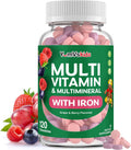 YumVs Multivitamínico Infantil con Hierro y Minerales - Comprimidos Masticables Sabor Uva y Bayas - para Niños de 2+ Años - 120 Comprimidos