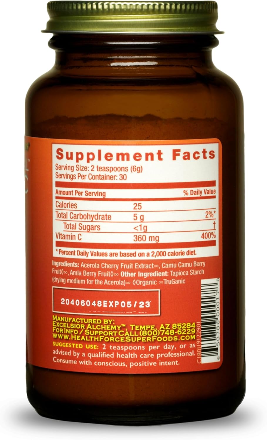 Healthforce Superfoods Truly Natural Vitamin C - 180 g (30 raciones)