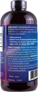 Ácido Fólico Líquido 800 mcg, 237 ml