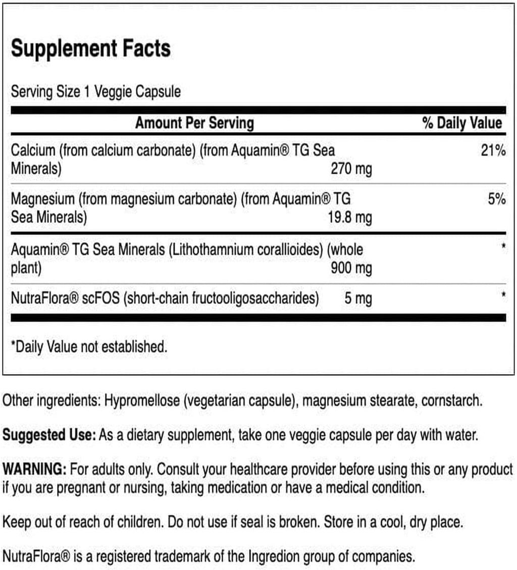 Swanson Aquamin Sea Minerals - Minerales de Alga Roja, 60 Cápsulas Veganas