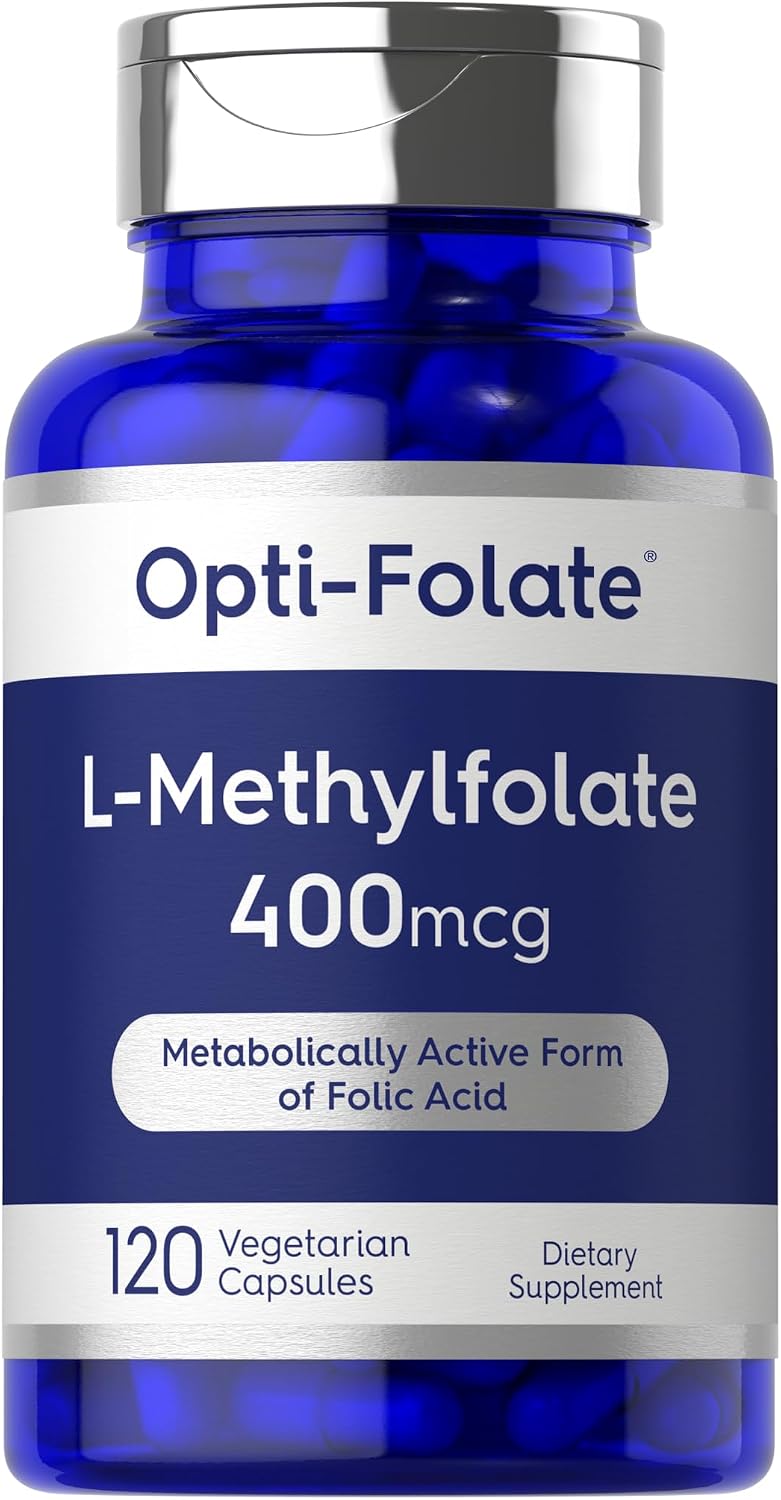 Carlyle L-Metilfolato 400 mcg | 120 Cápsulas Vegetales | Folato Metilado Activo | No GMO y Sin Gluten