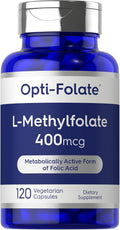 Carlyle L-Metilfolato 400 mcg | 120 Cápsulas Vegetales | Folato Metilado Activo | No GMO y Sin Gluten