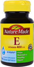 Nature Made Vitamina E 180 mg (400 UI) dl-Alfa, 300 Cápsulas Blandas