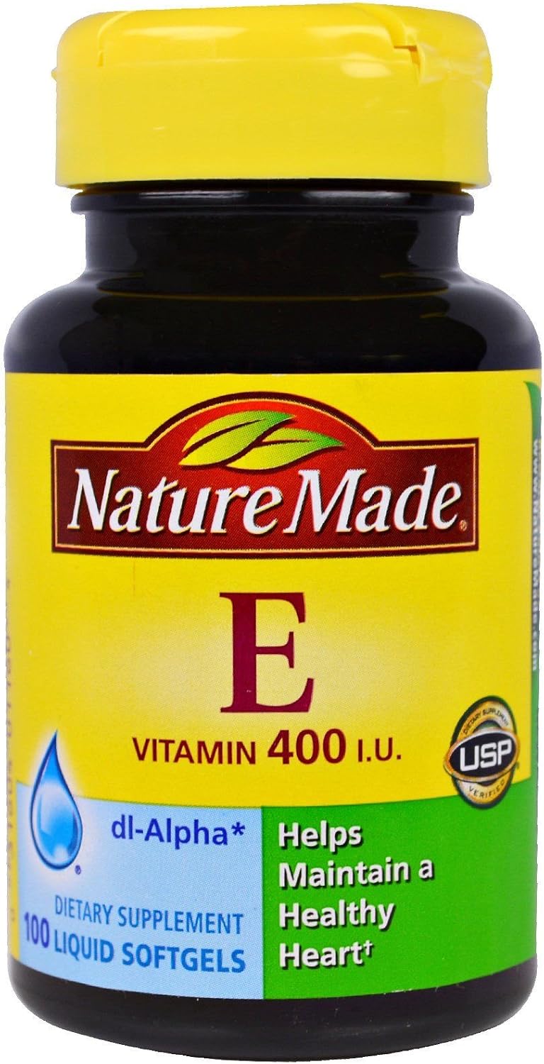 Nature Made Vitamina E 180 mg (400 UI) dl-Alfa, 300 Cápsulas Blandas