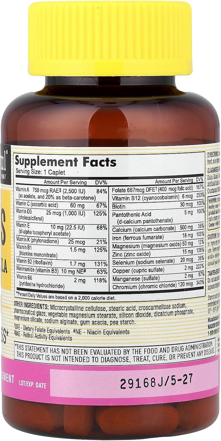 MASON NATURAL Daily Multivitamin Formula for Women, 90 Tablets